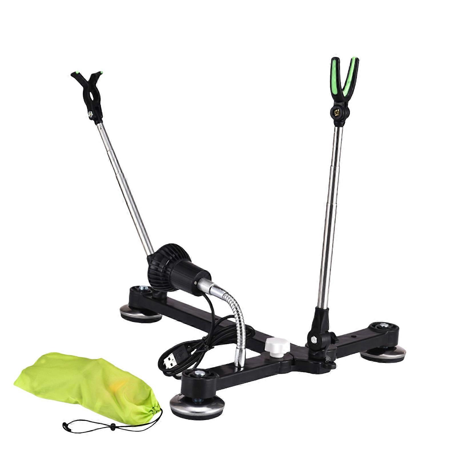 Portable Compacts Fishing Rod Support Holder With Nonslip Base Folding Rafts Ice Fishing Stand Easily to Setups Multicolor