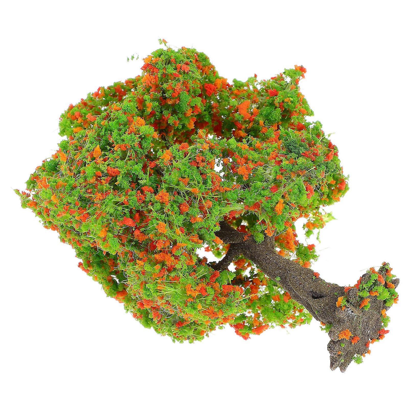 Mini Model Trees Set Artificial Model Tree for Railroad Scenery 3Pcs Green