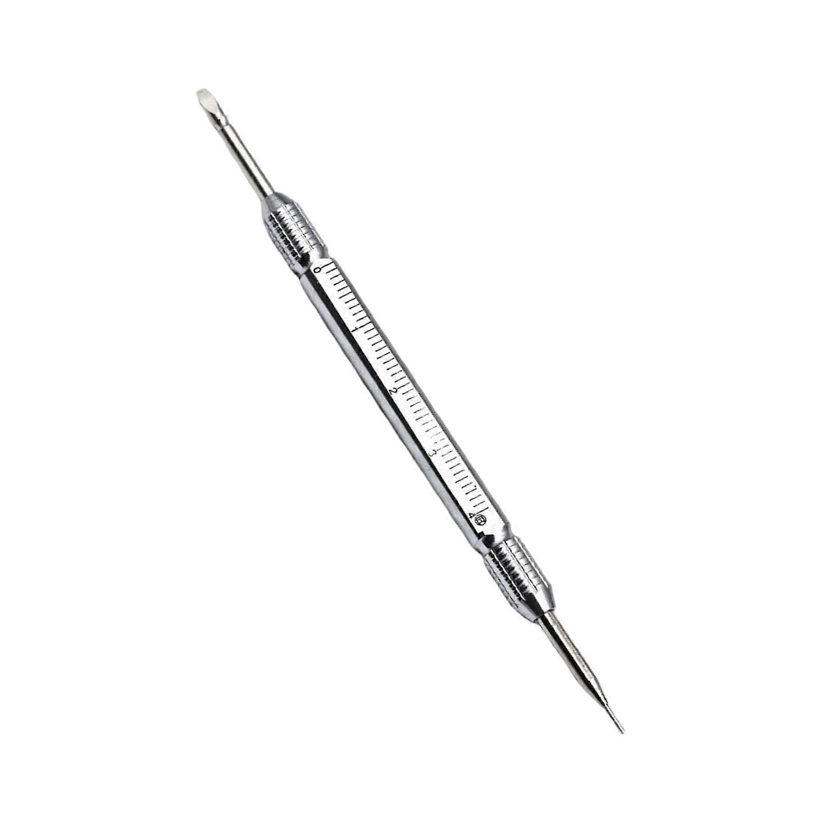 Multi Functional Scale Tool Using Double Heads for Quick Band Removal in Watch Repair Portable Efficient User Friendly  Silver