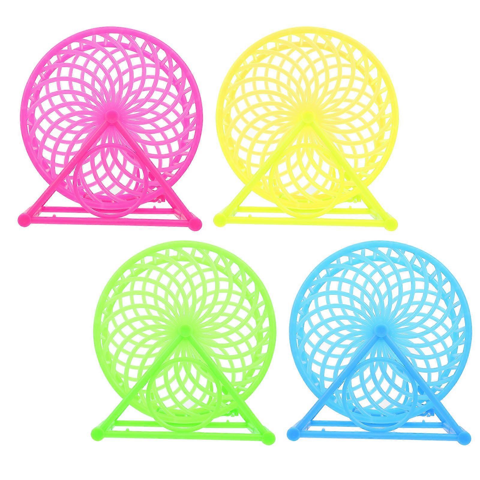 Hamster Running Wheels Plastic Exercise Wheel for 4Pcs Small Animals