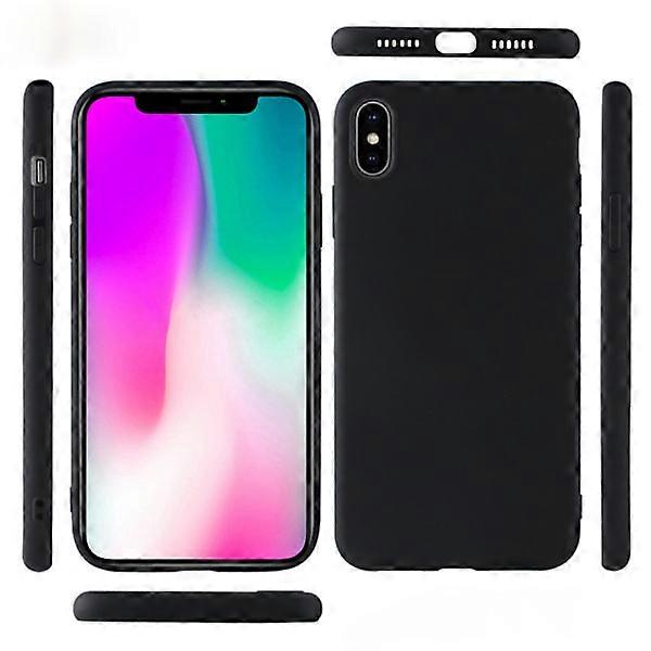 Compatible with iPhone XS Max - Stylish Silicone Case from LEMAN Black