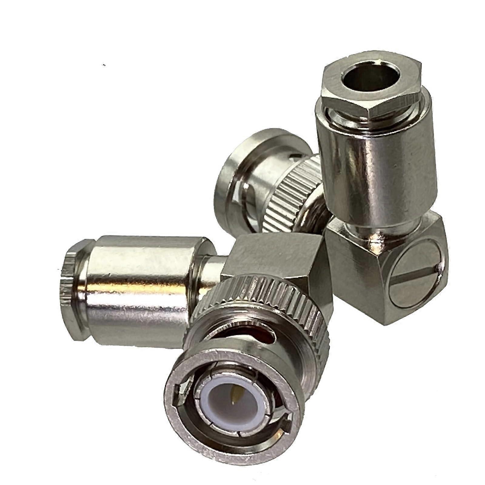 BNC Male Clamp Connector for RG58 RG174 RG316 RG142 Cables, Compatible with LMR400 Cables, RF Coaxial Straight and Right Angle