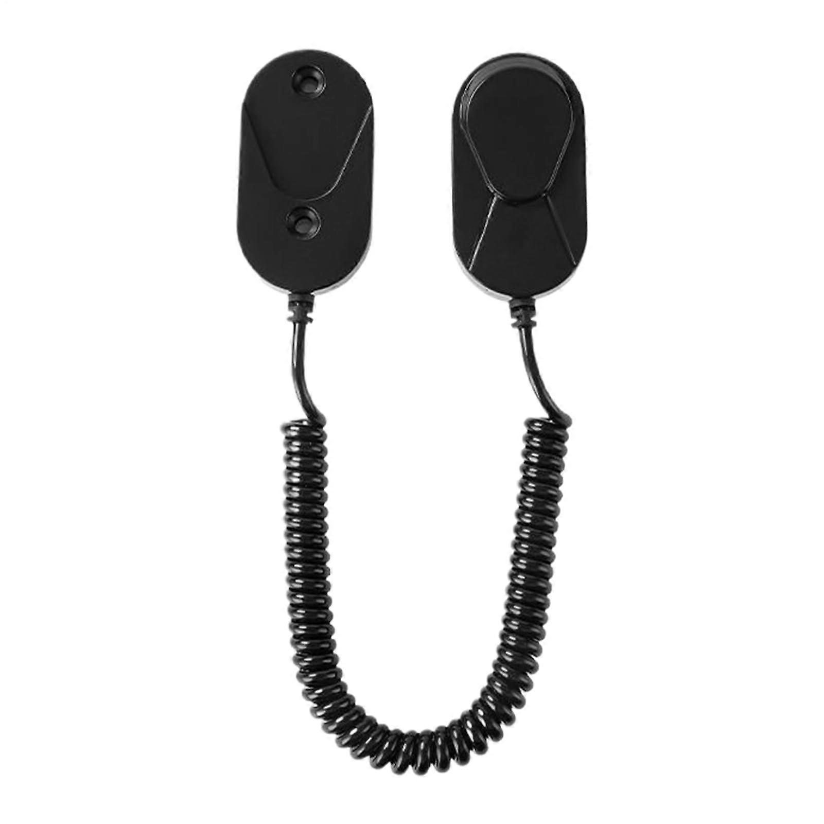 Magnetic Remote Holder With Extendable Spring Rope, Controller Organizer For RV Bedside, Indoor Wall Mount, Black