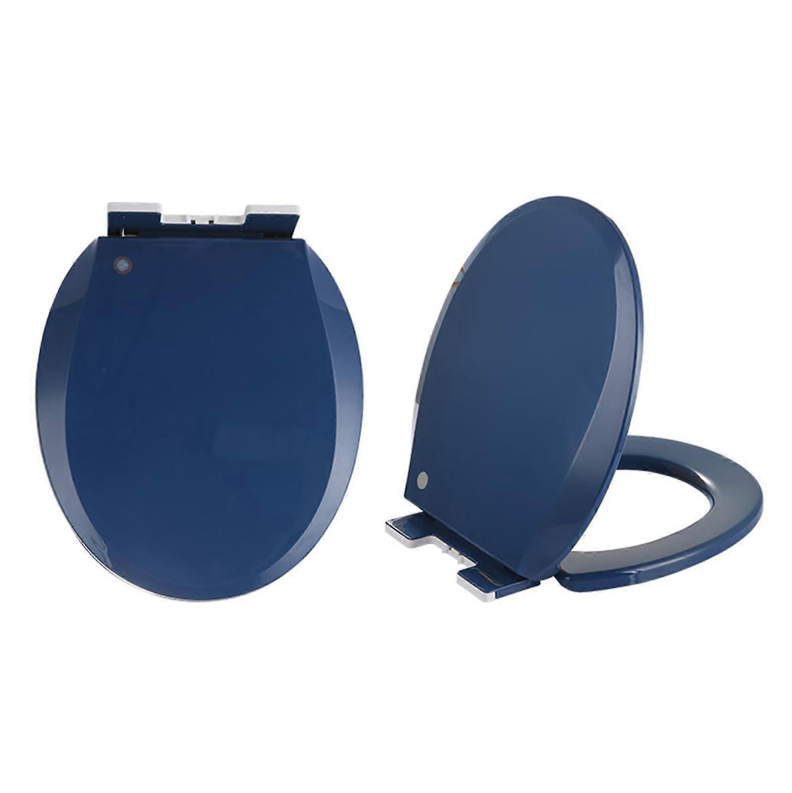 Round Soft Close Quick Release Toilet Seat, Durable Universal Fit, Easy Clean Dark Blue