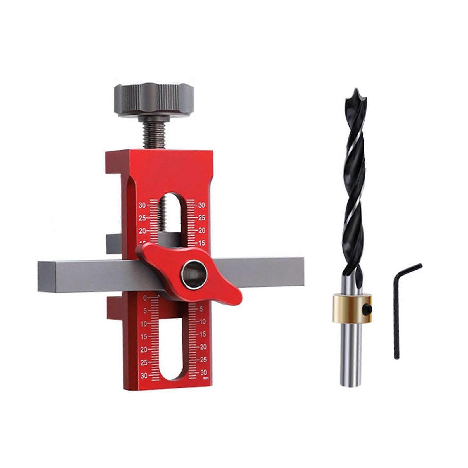 Cabinet Door Mounting Jig, Adjustable Alignment and Precision Drilling Guide, Rustproof 10mm Set