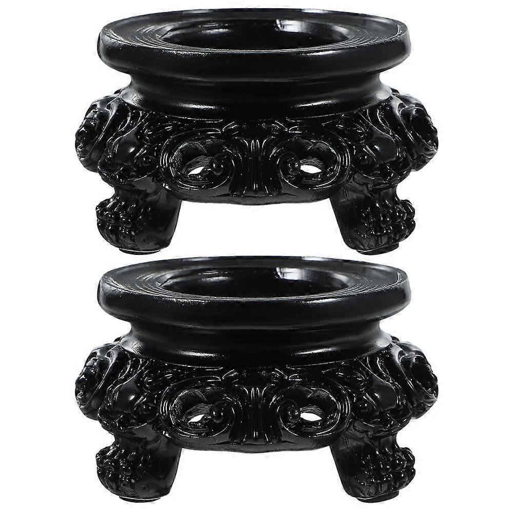 2pcs Resin Crystal Ball Stand with Elegant Hollow Base for 56cm Gemstone Sphere Display