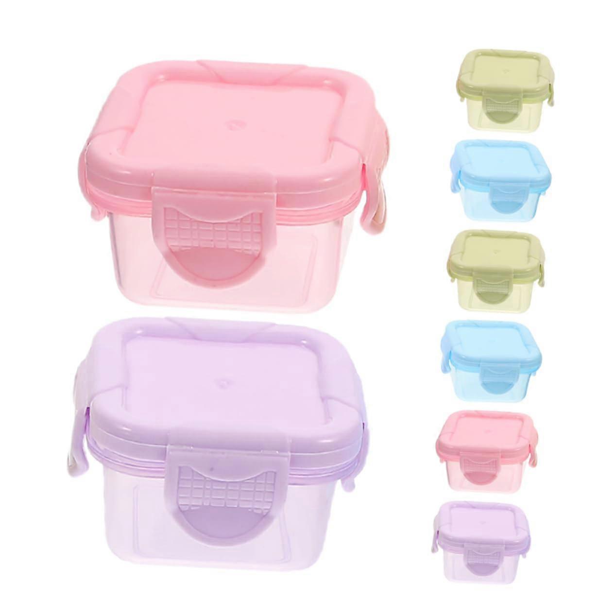 8Piece Food Storage Containers Set, Leakproof Portion Control Snack Cups for Travel and Meal Prep