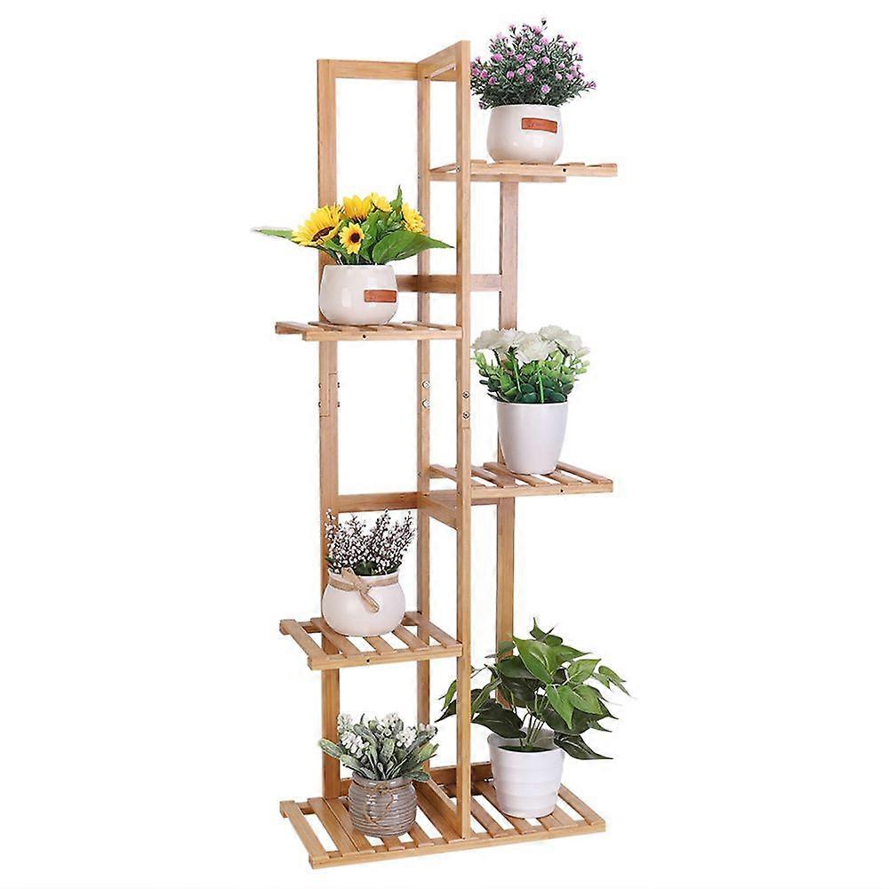 Vintage 5/6 Tier Bambou Plante Stand Échelle Fleur Étagère Coin Unité de Stockage Plante Stand Intérieur Extérieur
