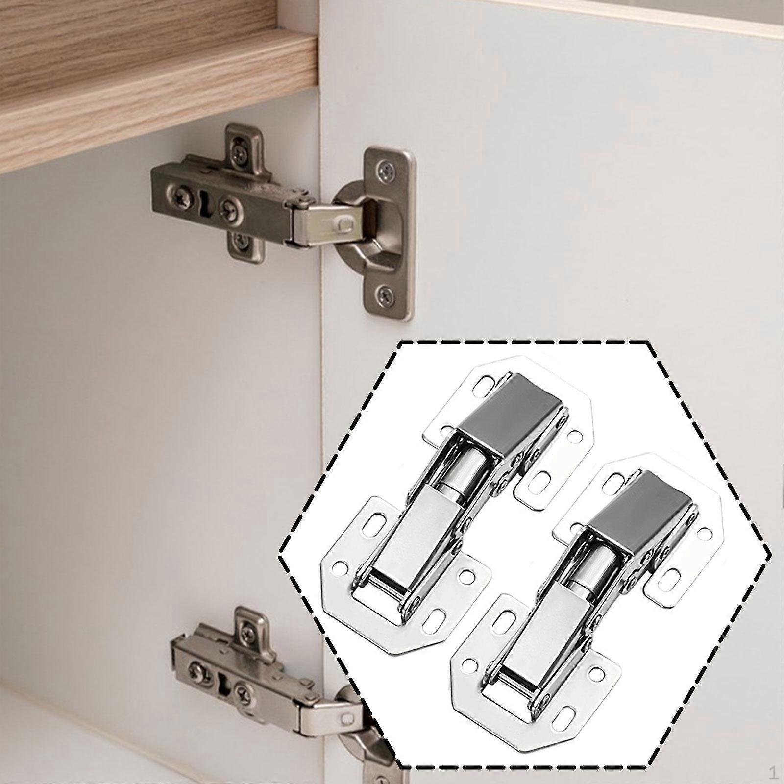 2 Pieces Cabinet Hinges Close Hinge Accessories Frameless Versatile Simple Assembly