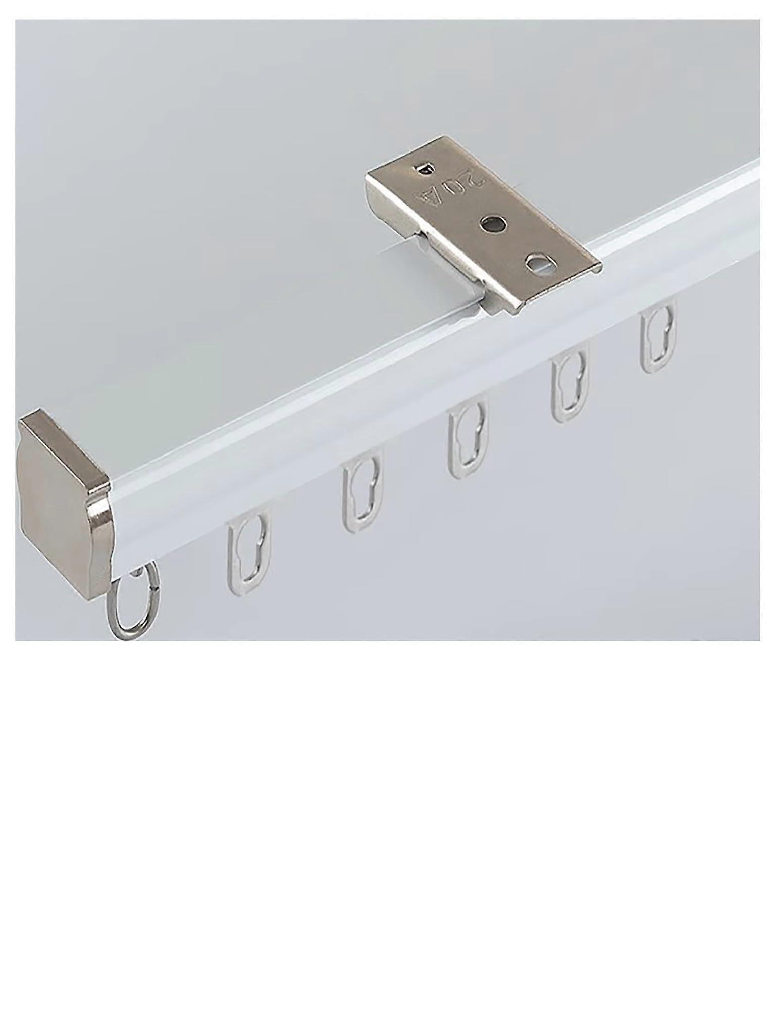 Ceiling Curtain Track Aluminum Alloy Rail Smooth Silent Sliding for Room Divider Privacy Cream 65cm