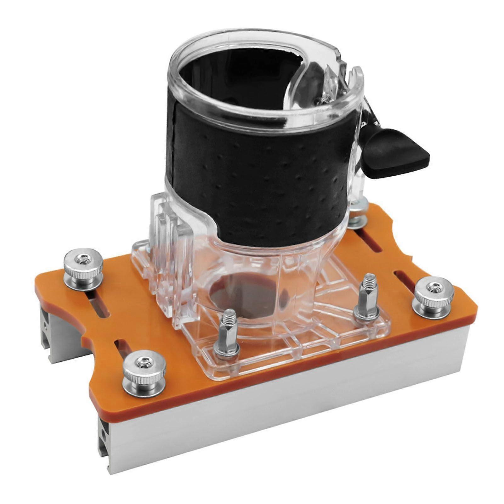 Wood Router Base Aluminum Alloy Adjustable 65mm Trim Base for Precision Woodworking Cutting
