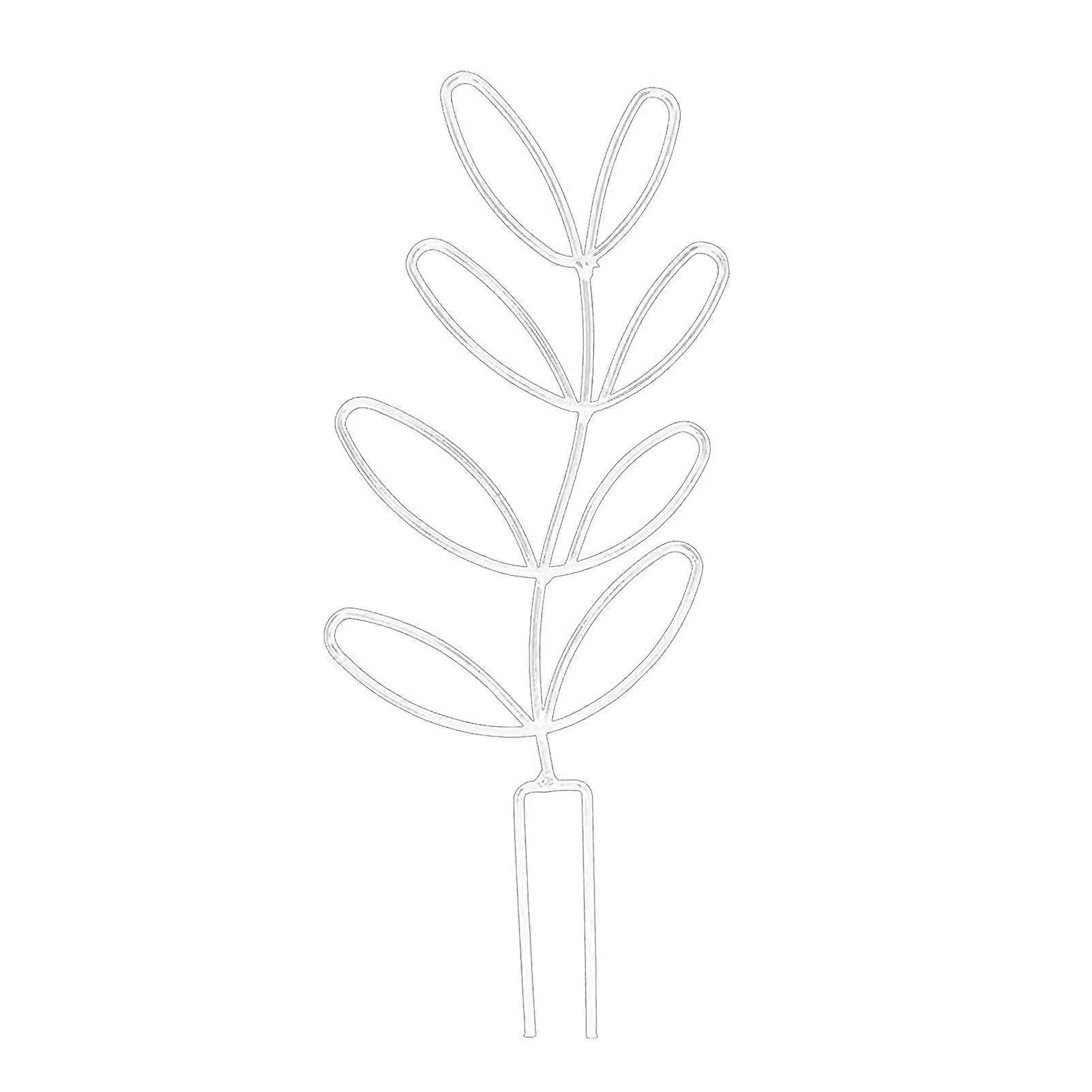Creative Leaf Shape Plant Support Rack Elegant Ornamental Metal Flower Support Bracket For Home