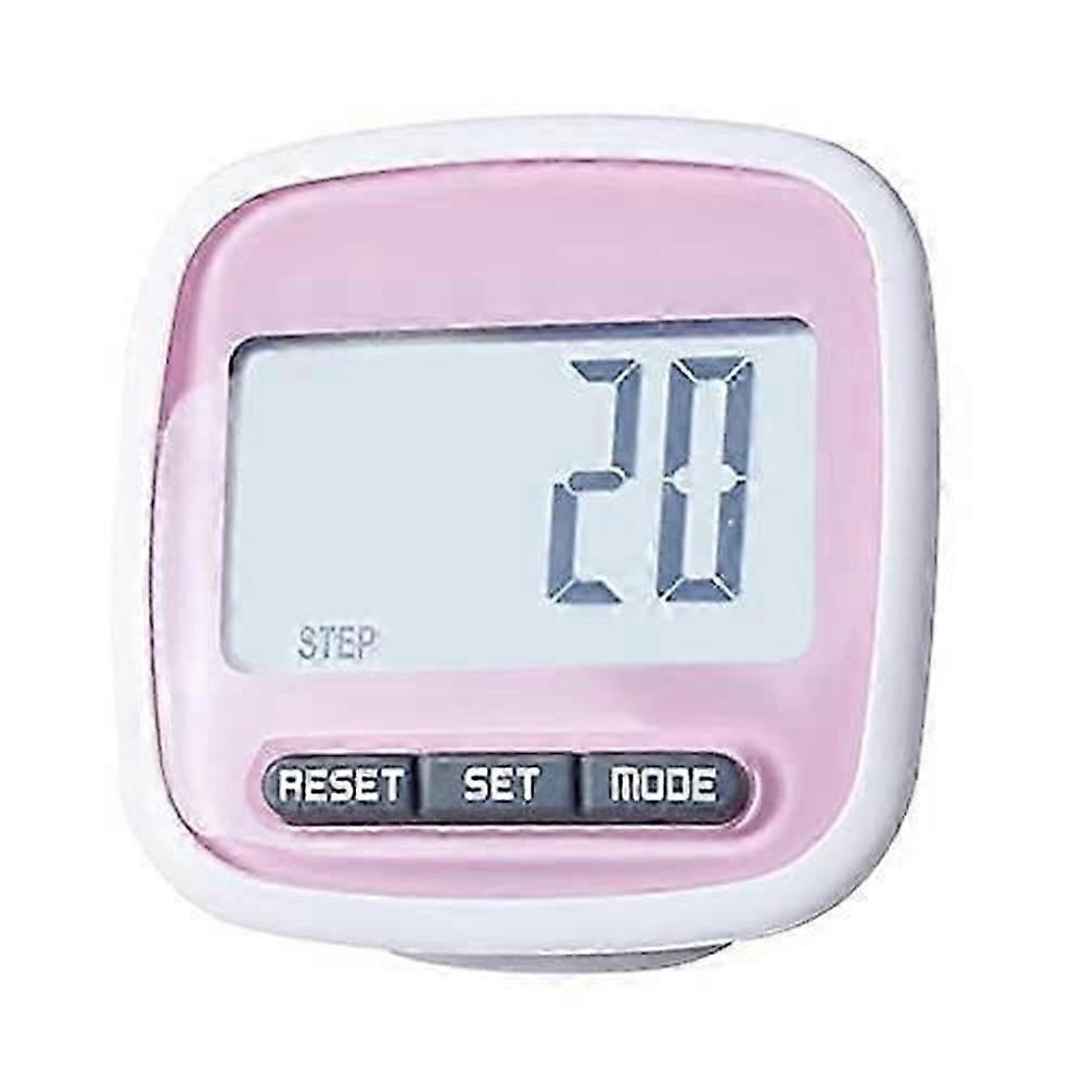 3D Sensor Pedometer with Display for Running and Fitness in Pink