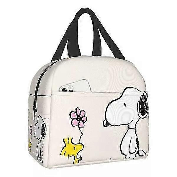 Snoopy Lunch Bag with Floral Design Name, Color Image Color