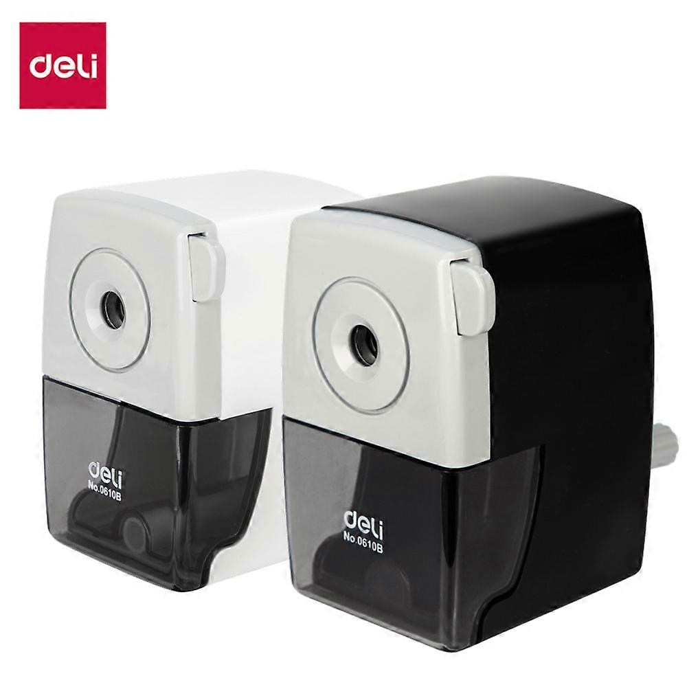 Deli Rotating Pencil Sharpener Smooth Pencil Cutter Sturdy And Durable Suitable Table Sharperners For Office Study Stationery