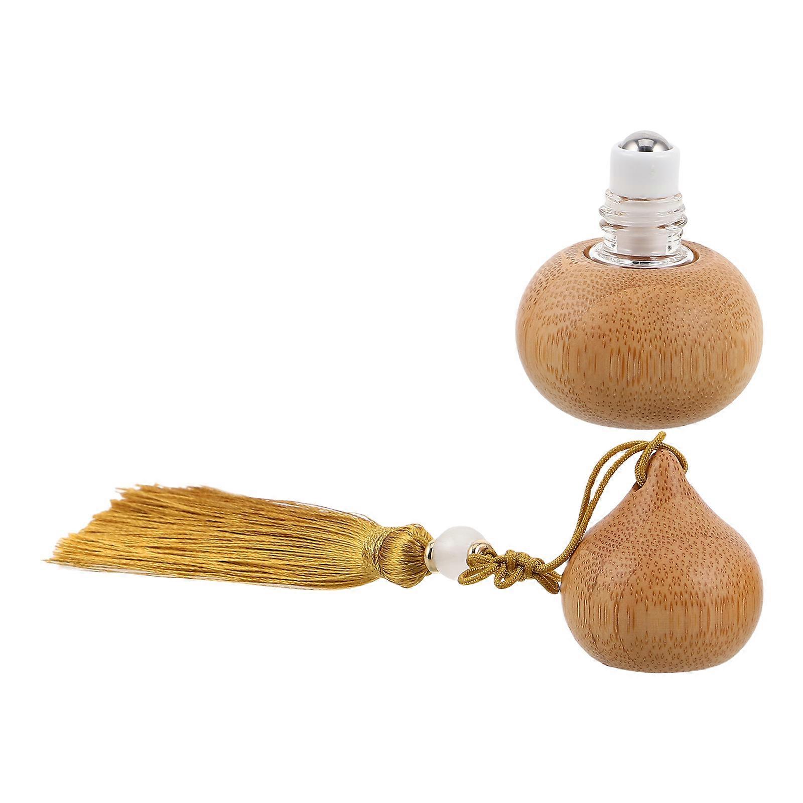 Refillable Bamboo Roll on Oil Bottle for Aromatherapy 1Ml Portable