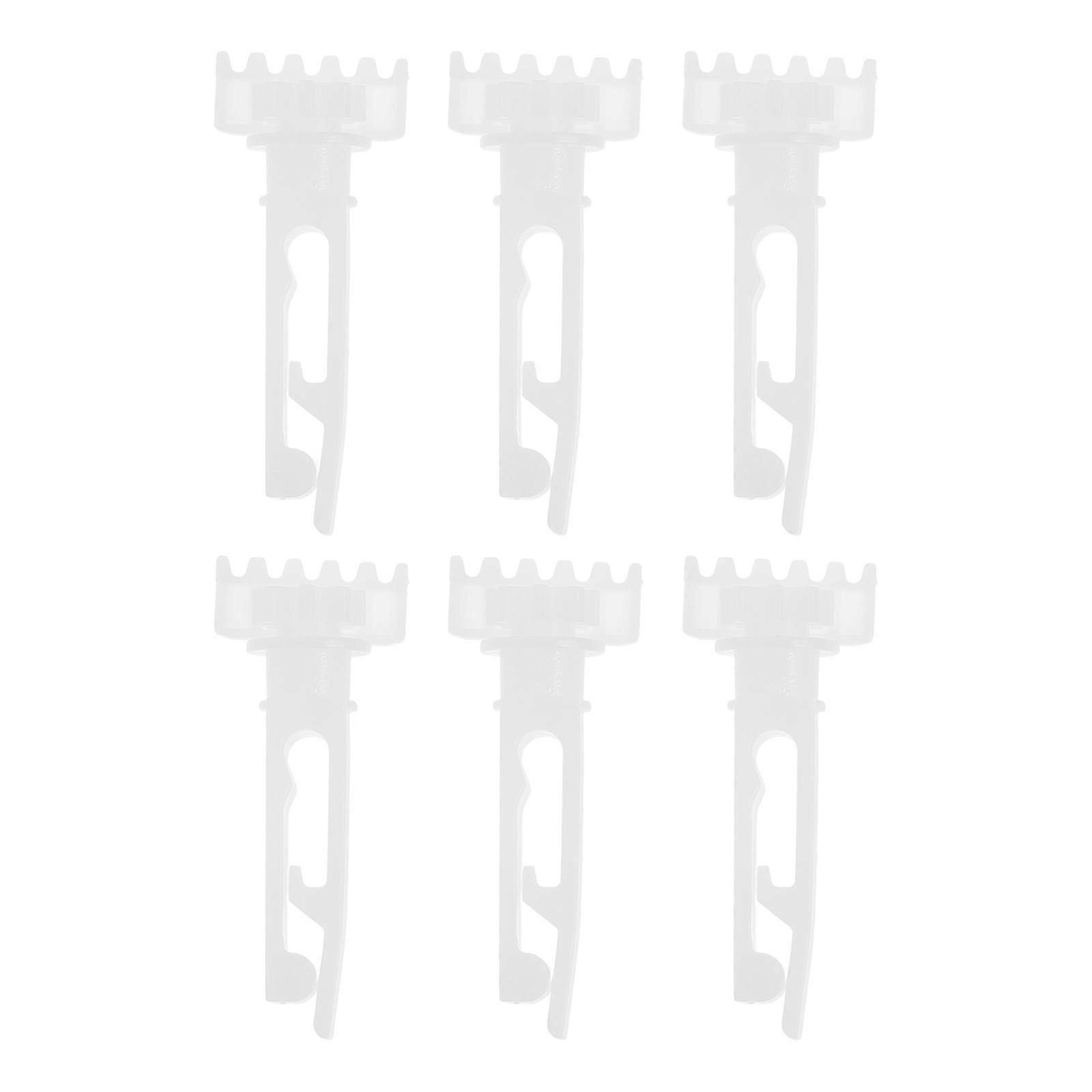 6 Sets Vertical Blind Repair Kit with Stems and Gears Plastic Replacement Components for Home Window Blinds