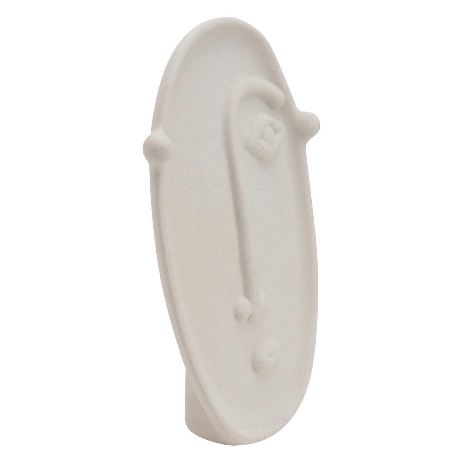 Ceramic Human Face Vase for Flower Arranging 1Pcs Creative White Decor