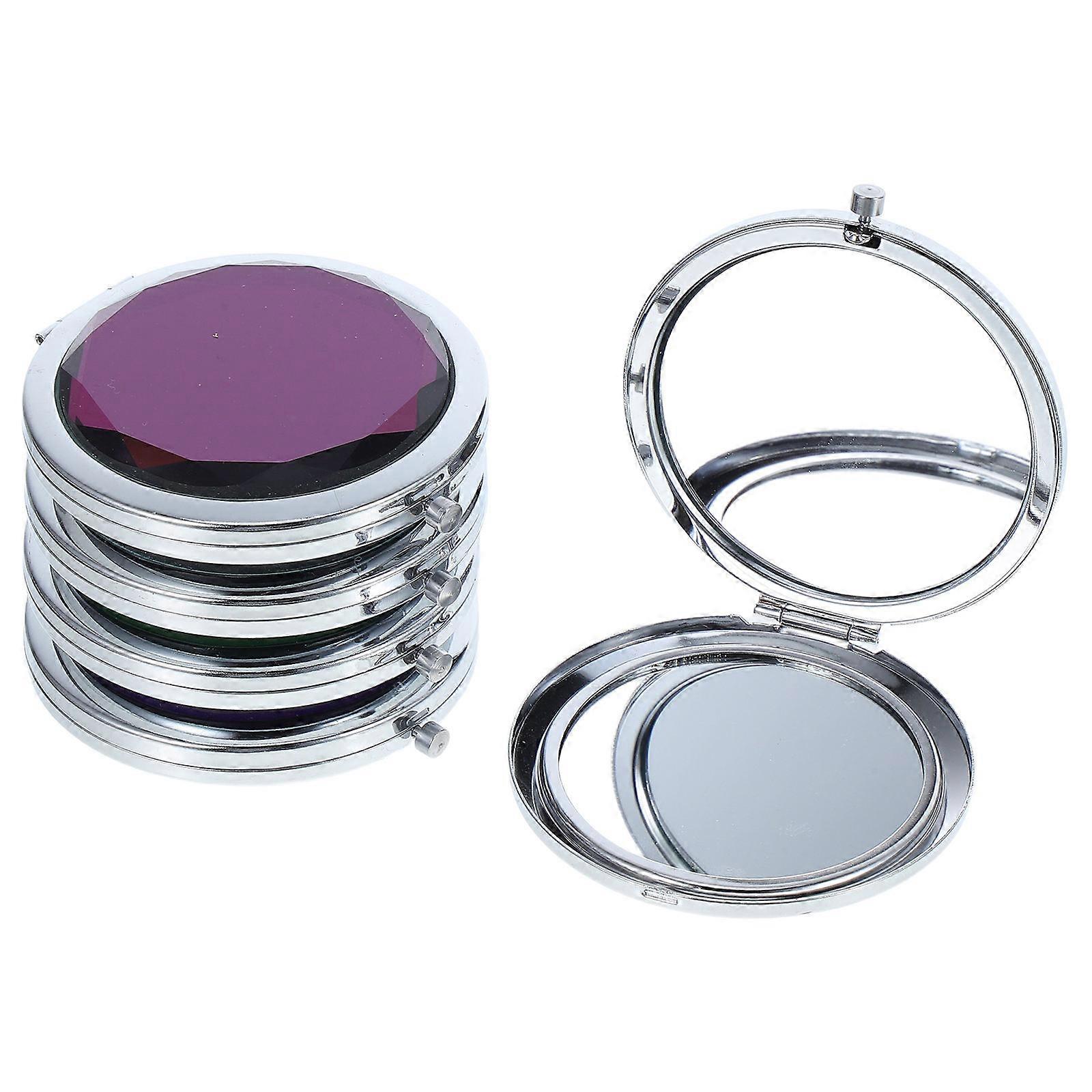 Crystal Makeup Mirror Folding Double-Sided for Makeup Use 5Pcs Set