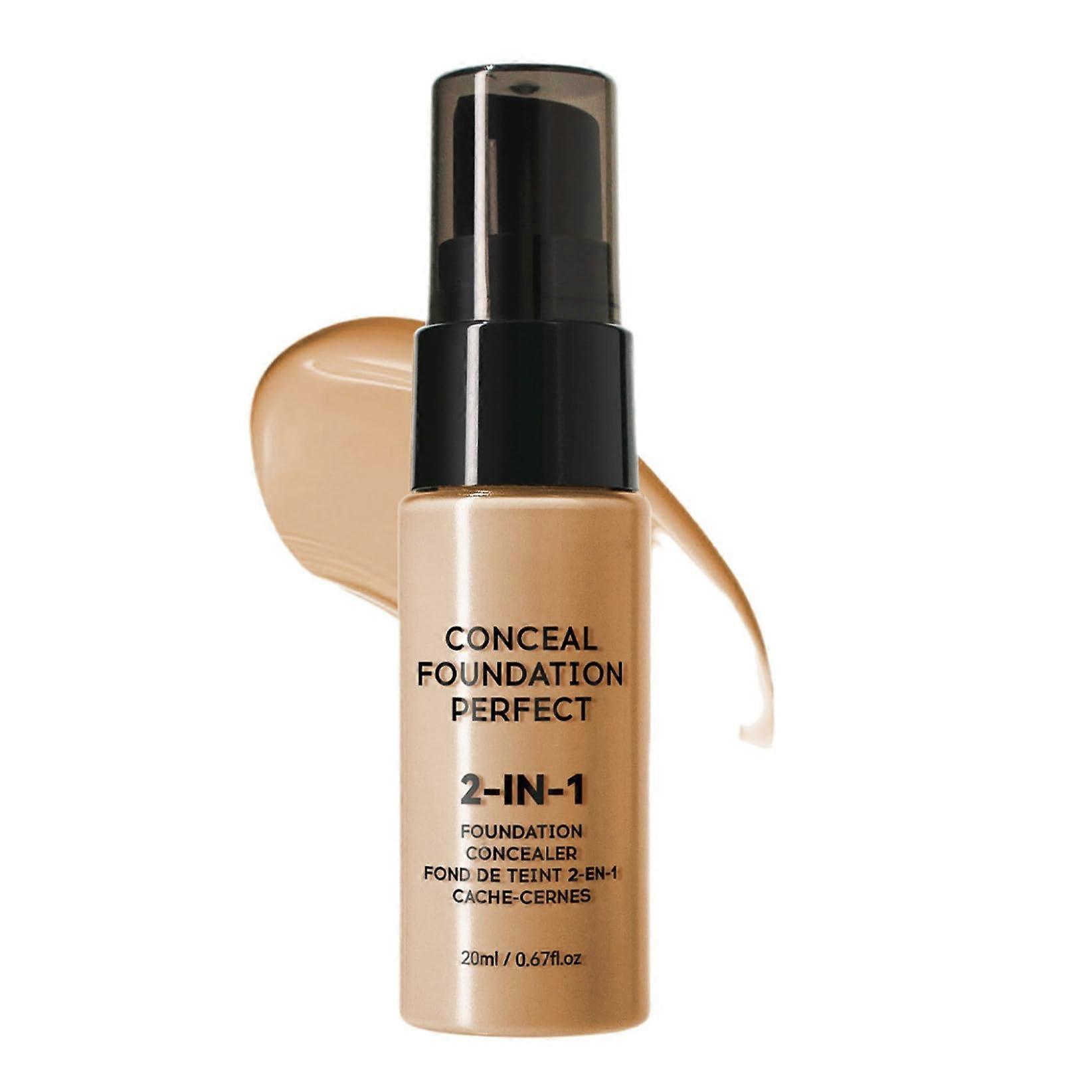 Matte Liquid Foundation Pink Nude Full Coverage Waterproof Concealer Long Lasting Hydrating Formula