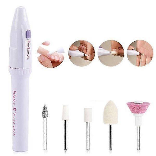 Electric Nail File - Electric File - Contains 5 White