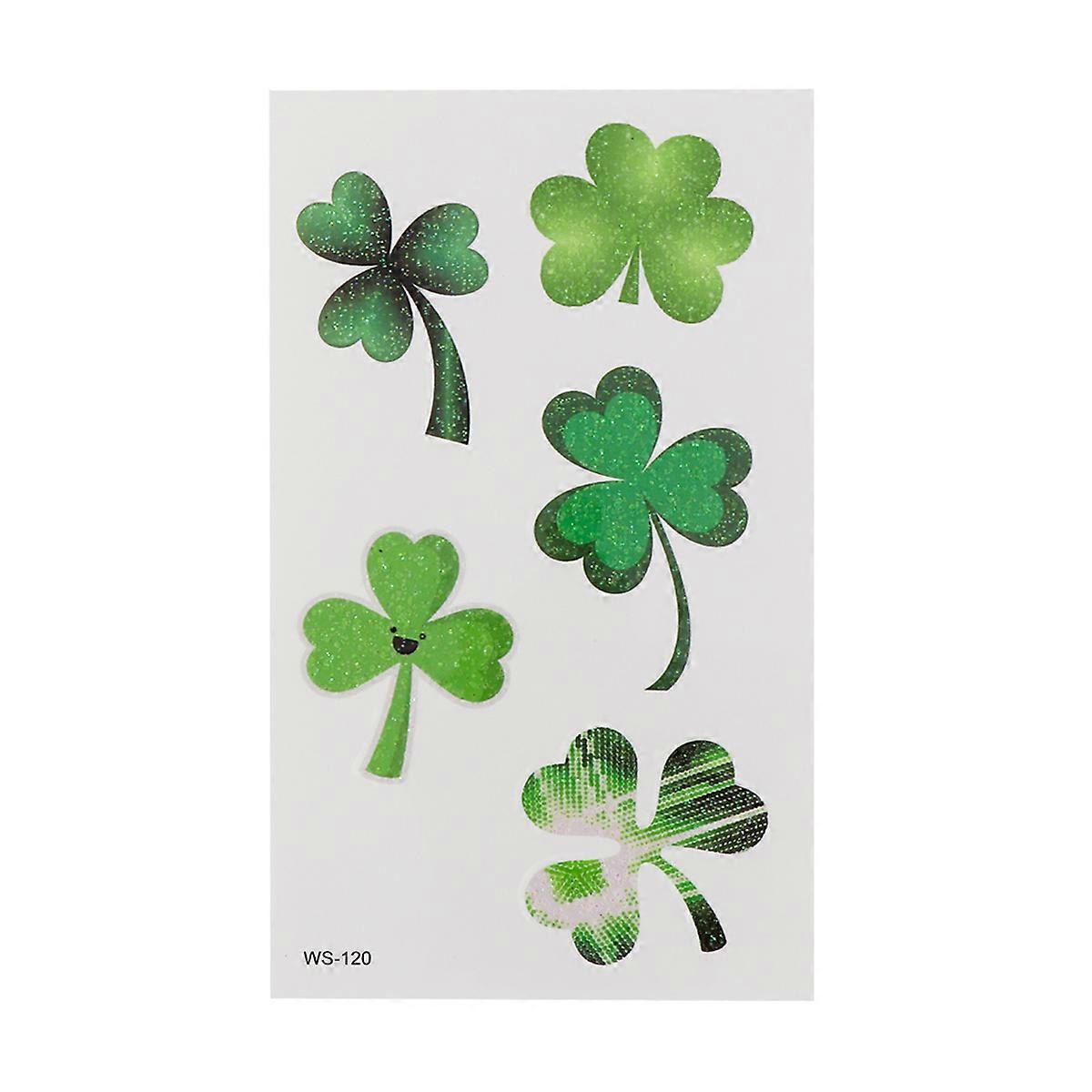 Temporary Stickers Four-Leaf Clover Stickers for Decoration 10 Sheets