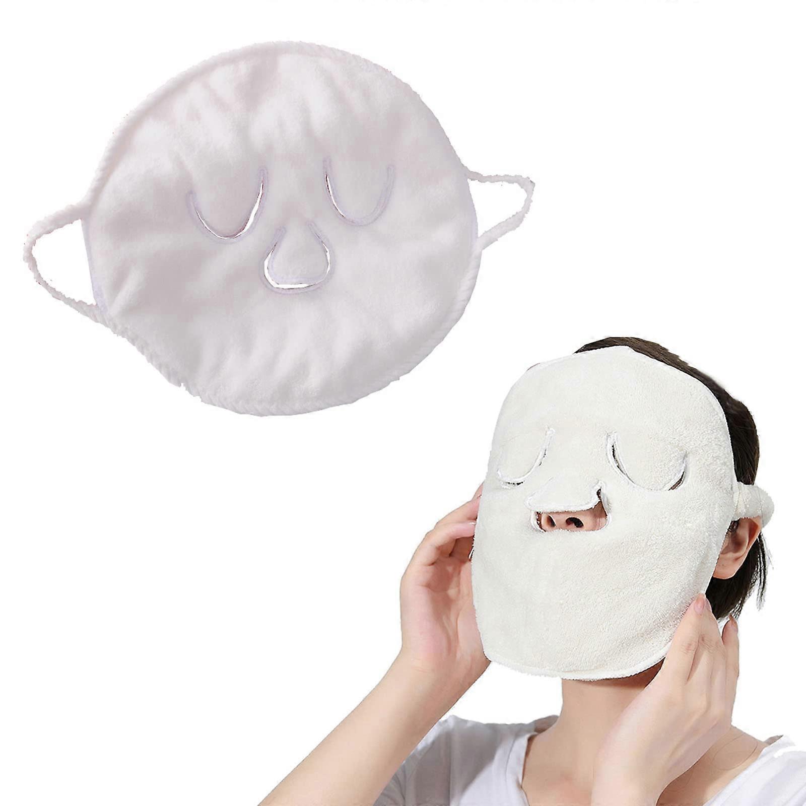 Facial Steamer Towel Mask with Ear Hooks, Double Layer Terry, Deep Hydration, Reusable Design