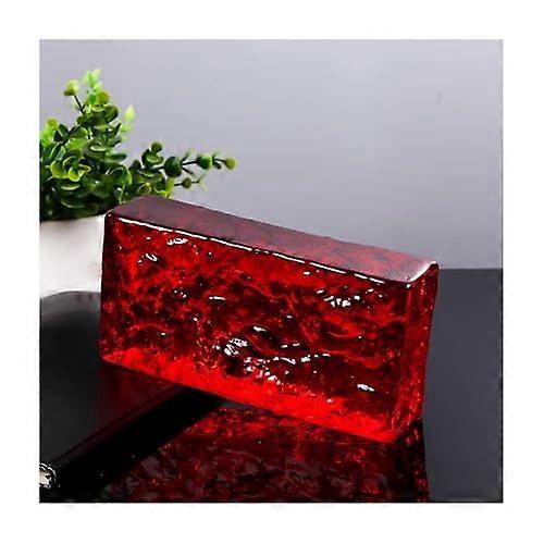 Transparency Glass Blocks Privacy Light Diffusion Crystal Bricks for Room Partition Red