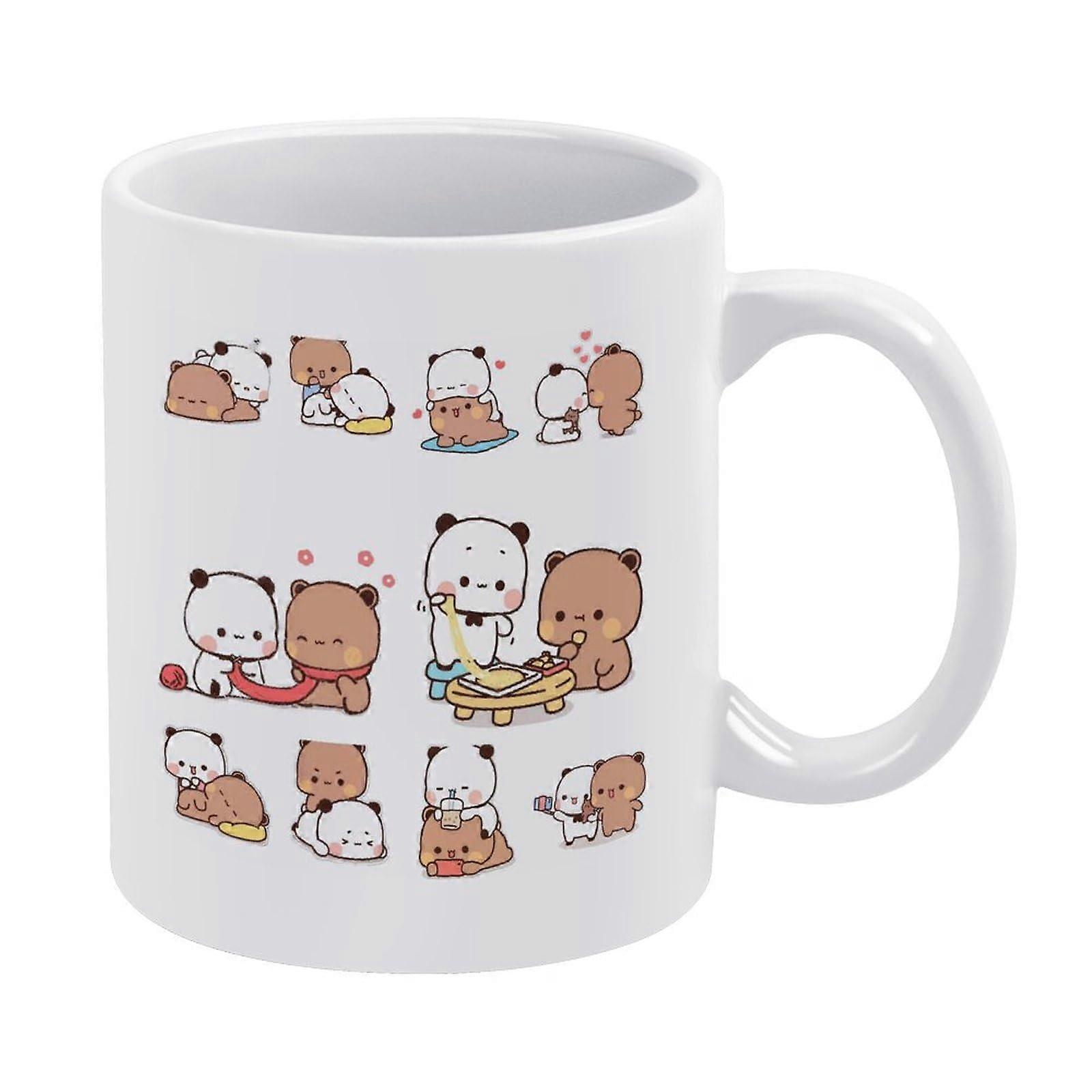 Ceramic Coffee Mug 11oz with Cute Panda Design, DoubleSided Printing and Ergonomic Handle