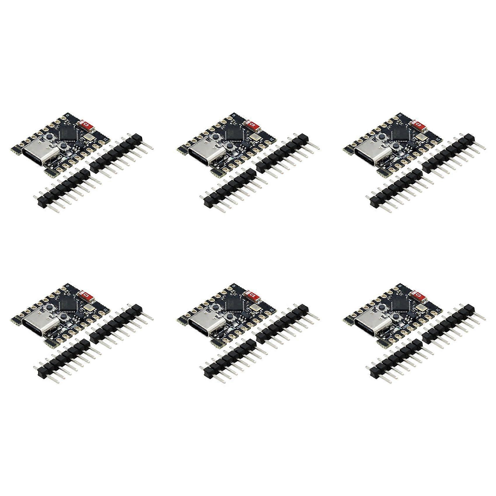 6X ESP32C3 Development Board with WiFi Bluetooth Connectivity, Compact IoT Microcontroller Set