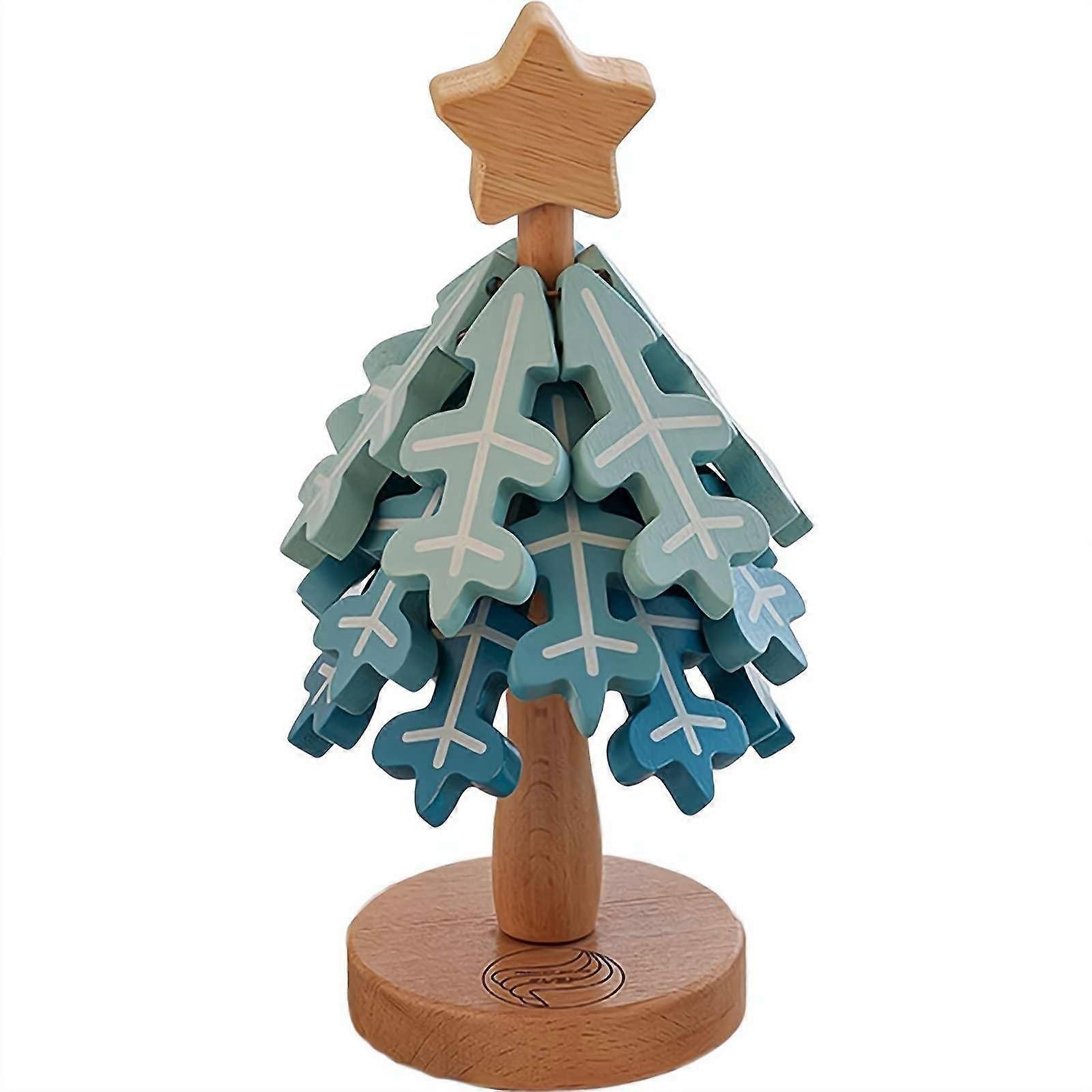 Christmas Tree Trivet Set, Waterproof Solid Wood Hot Dish Holder, Holiday Table Decor 6inch 3Layer