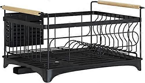 Stainless Steel Dish Drying Rack with Cutlery Holder, Large Capacity RustResistant Kitchen Organizer