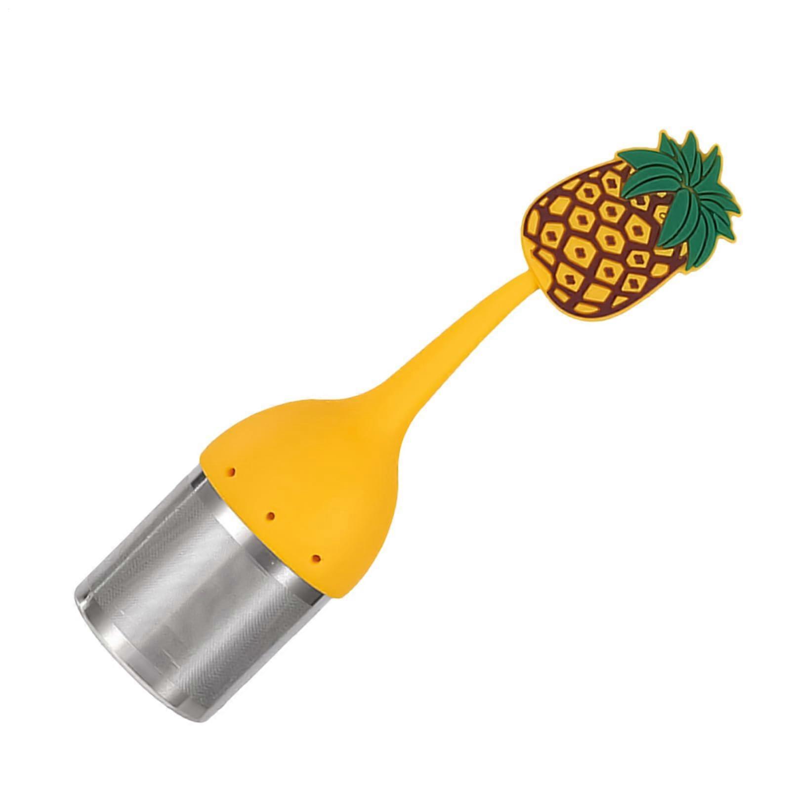 Tea Infuser Silicone Pineapple Fruit Shape Loose Leaf Strainer with UltraFine Mesh for Cup
