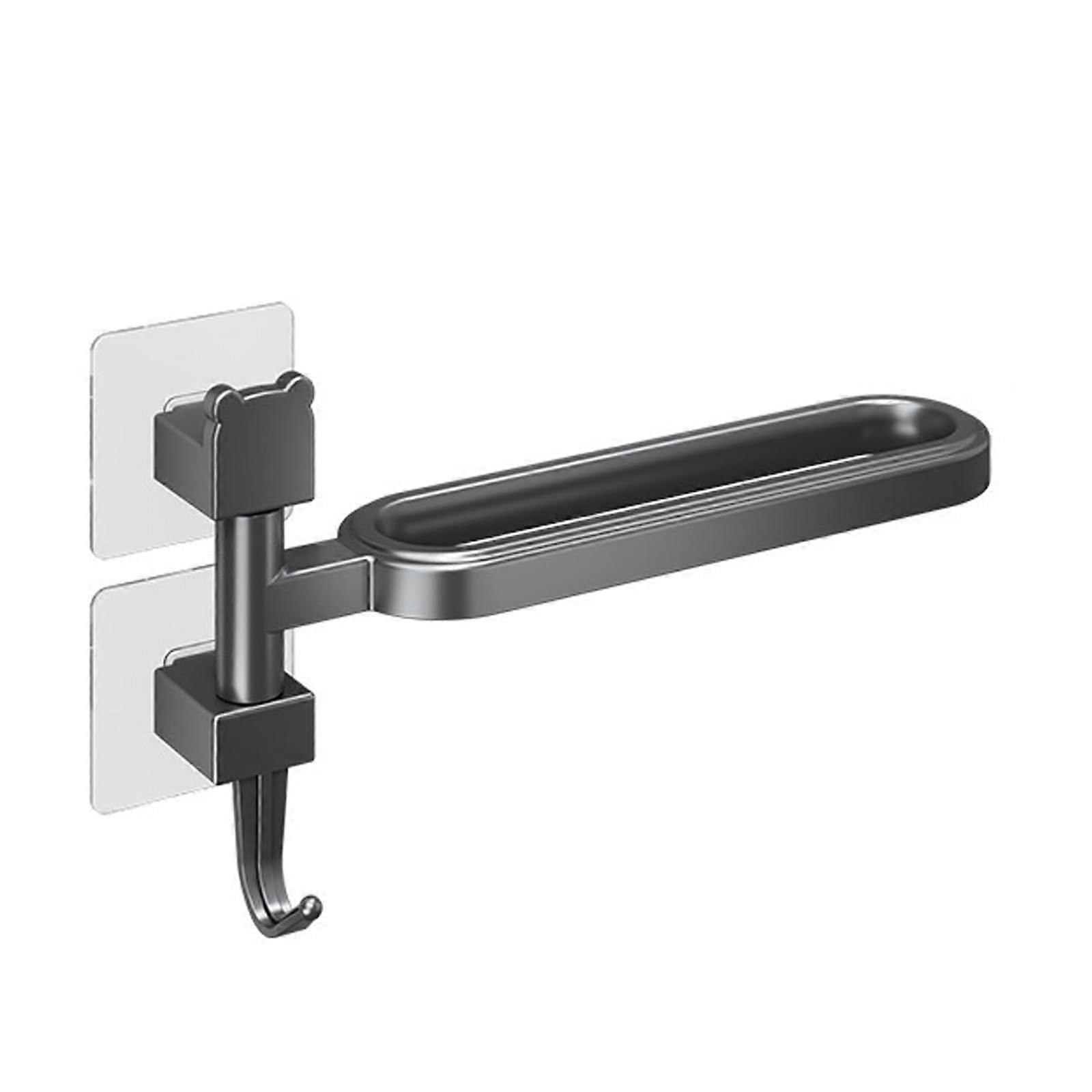 No Drill Towel Rack Rustproof ABS Wall Mounted Holder for Bathroom Apartments Space Saving