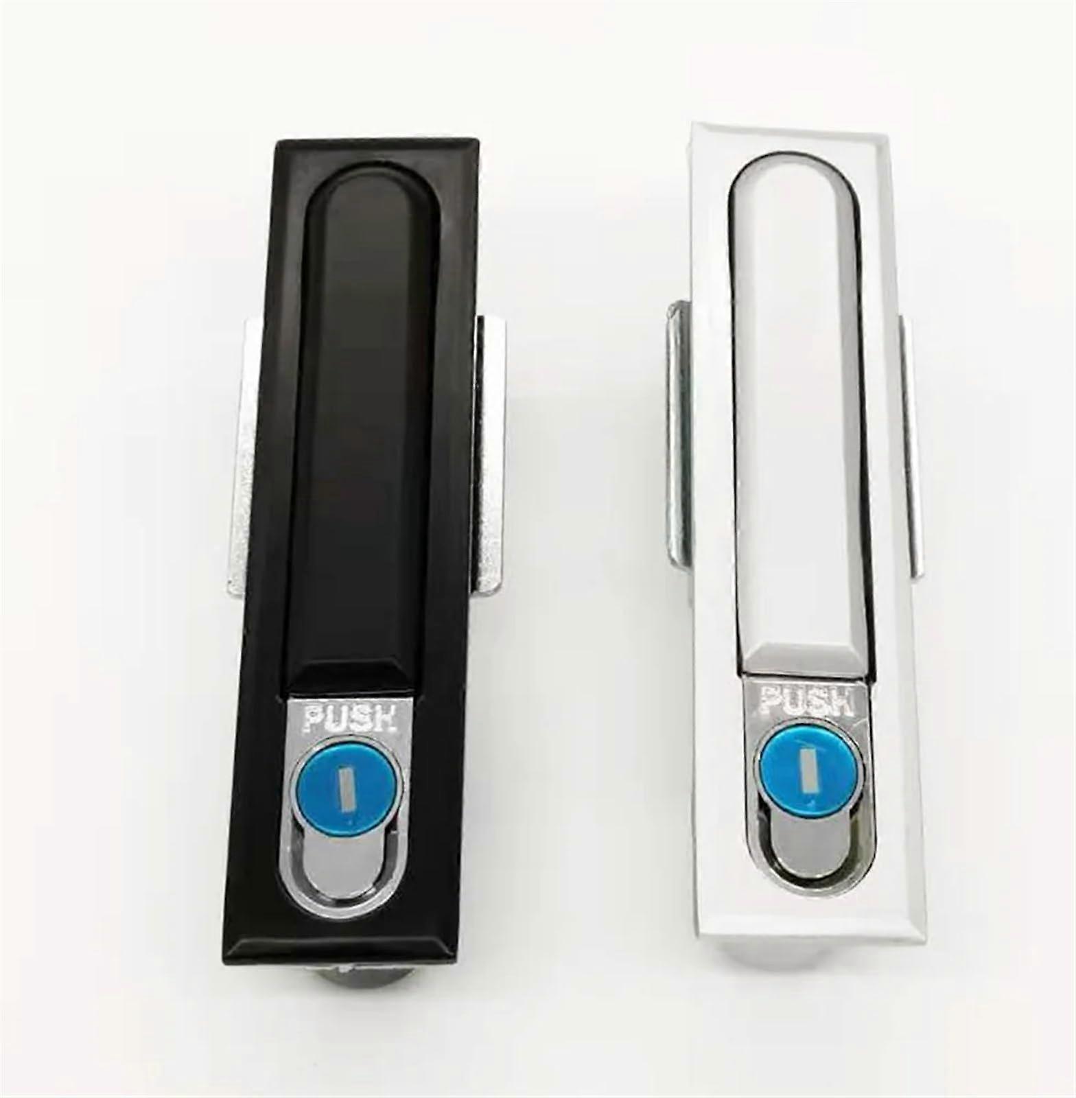 Electric Cabinet Lock with Secure Latch and Quick Release for Toolbox and Control Panel Black