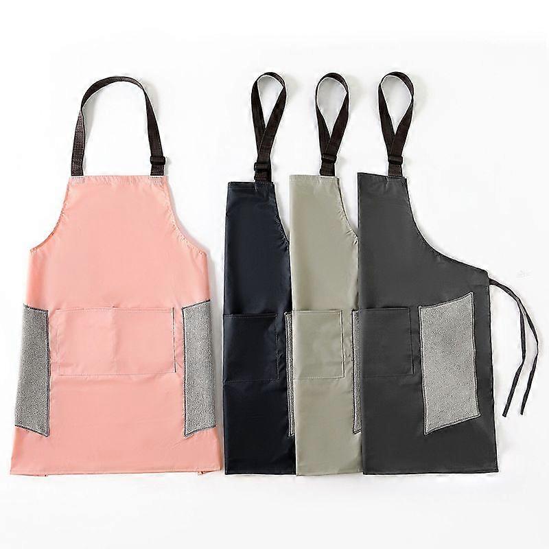 2 Pack Waterproof Adjustable Drip Resistant Aprons with 2 Pockets, Grease