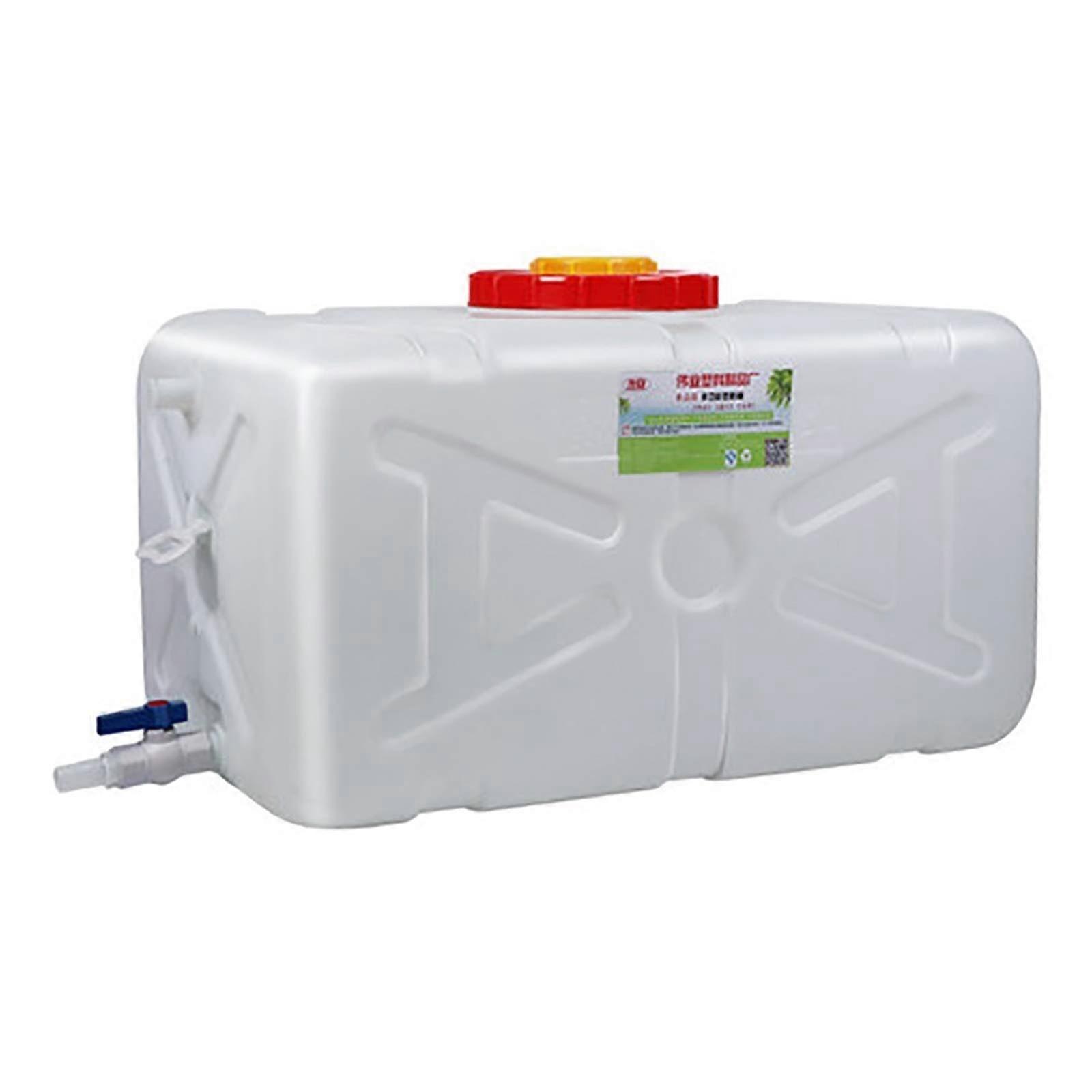 96L Food Grade Plastic Water Storage Container, Large Capacity LeakProof Tank for Camping