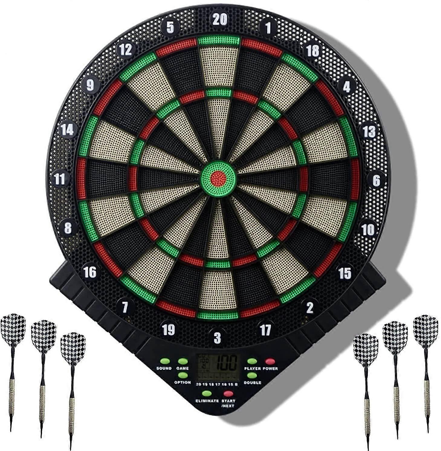 Electronic Dartboard with LCD Scoreboard, 18 Games 159 Modes, Soft Tip Set for 8 Players
