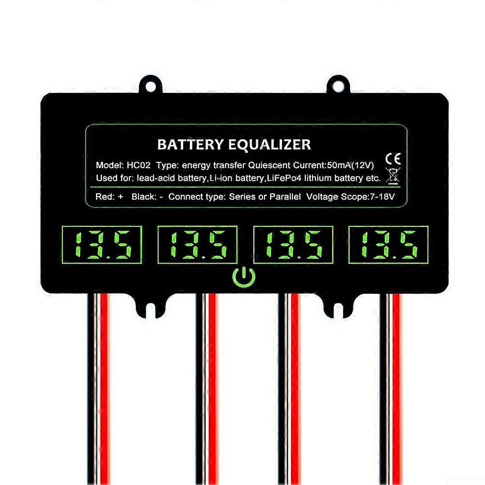 24V 48V Battery Voltage Balancer with Touch Switch, Automatic Equalizer for LiFePO4 Acid NiCd NiMH