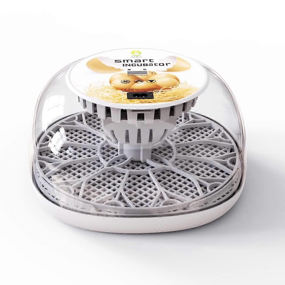 Automatic Egg Incubator with LED Candler, 12 Egg Capacity, Clear Lid, Auto Turning for Poultry