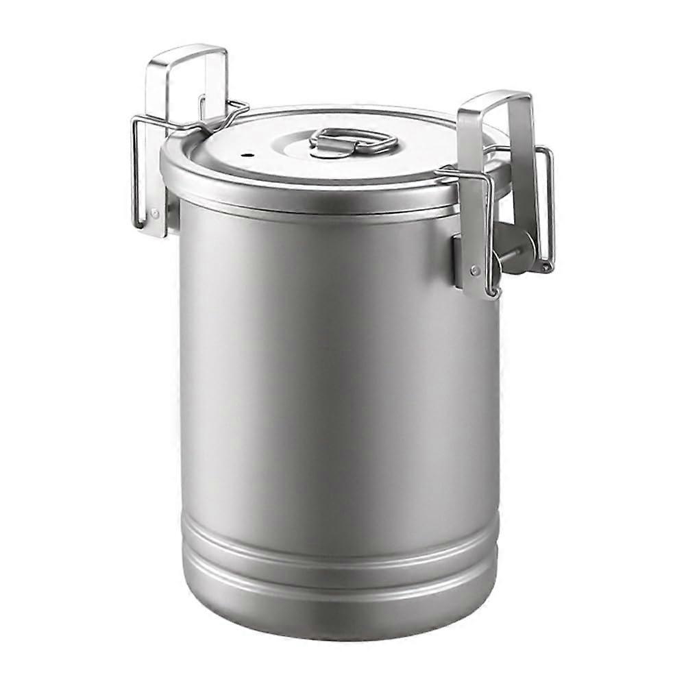 Camping Cookware Stainless Steel Pot Set Rust Resistant with Foldable Handle for Backpacking