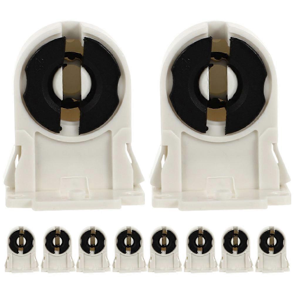 Lamp Holder Bracket Fluorescent Light Socket for Lighting Use 10Pcs Kit