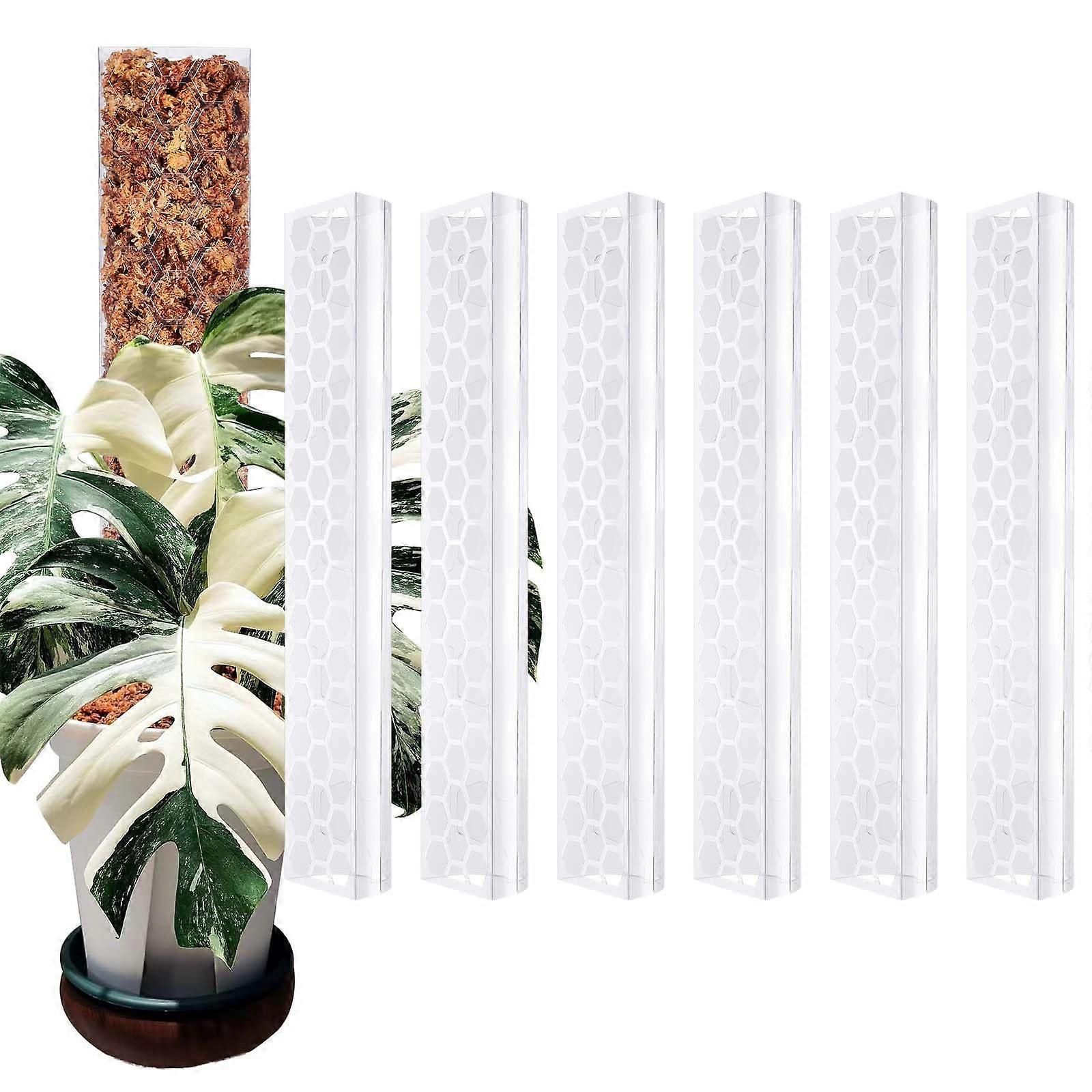 2 Pcs 17 Inch Plastic Moss Pole for Monstera, Stackable Plant Support for Indoor Vines