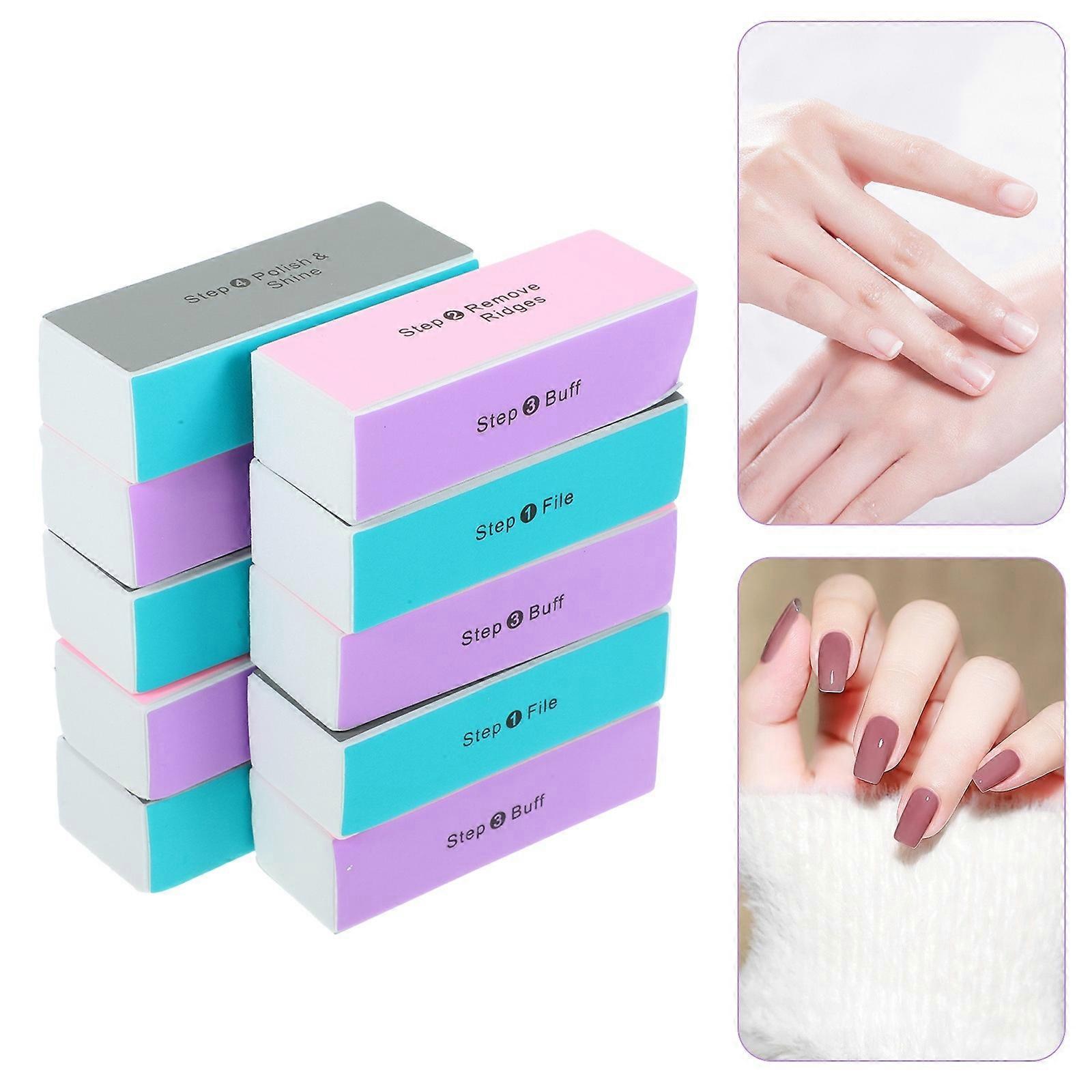 Artwork Polishing Sponge Nail Buffer Block for Polishing Use 10Pcs Collection