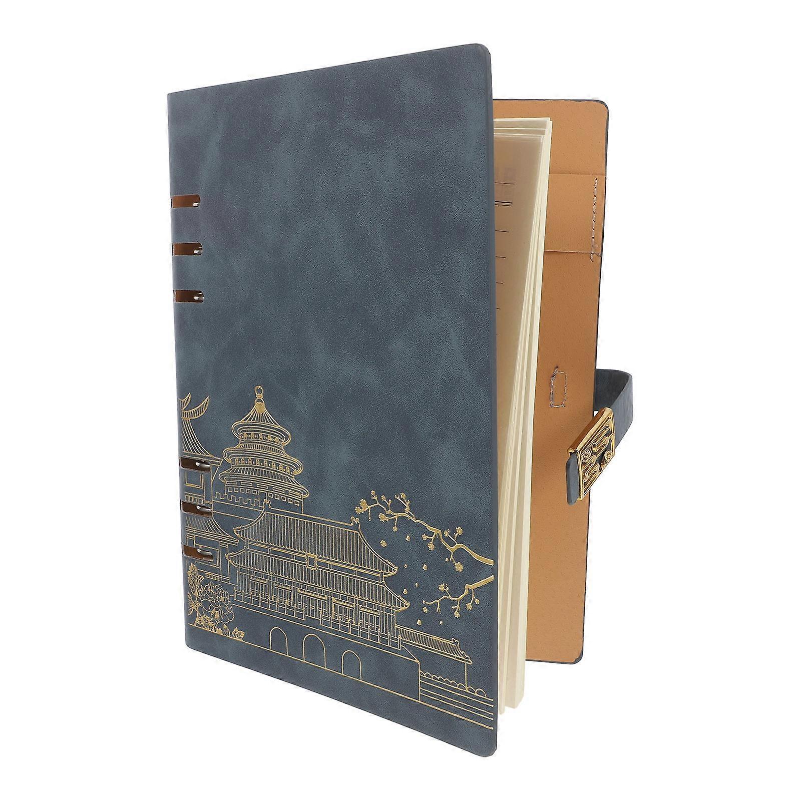 A5 Diary Notebook Portable Note Pad for Daily Writing 4Pcs Sky Blue