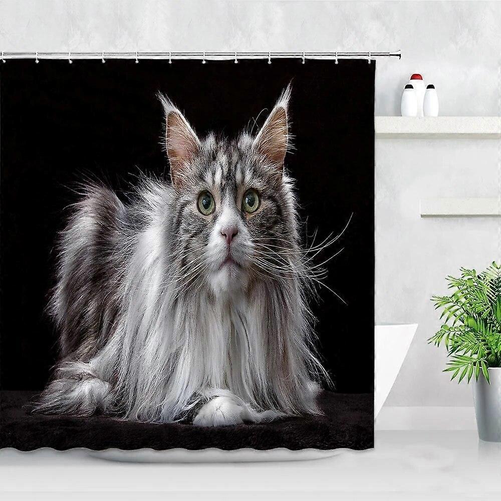 Rideau de douche imperméable avec crochets, style 2913