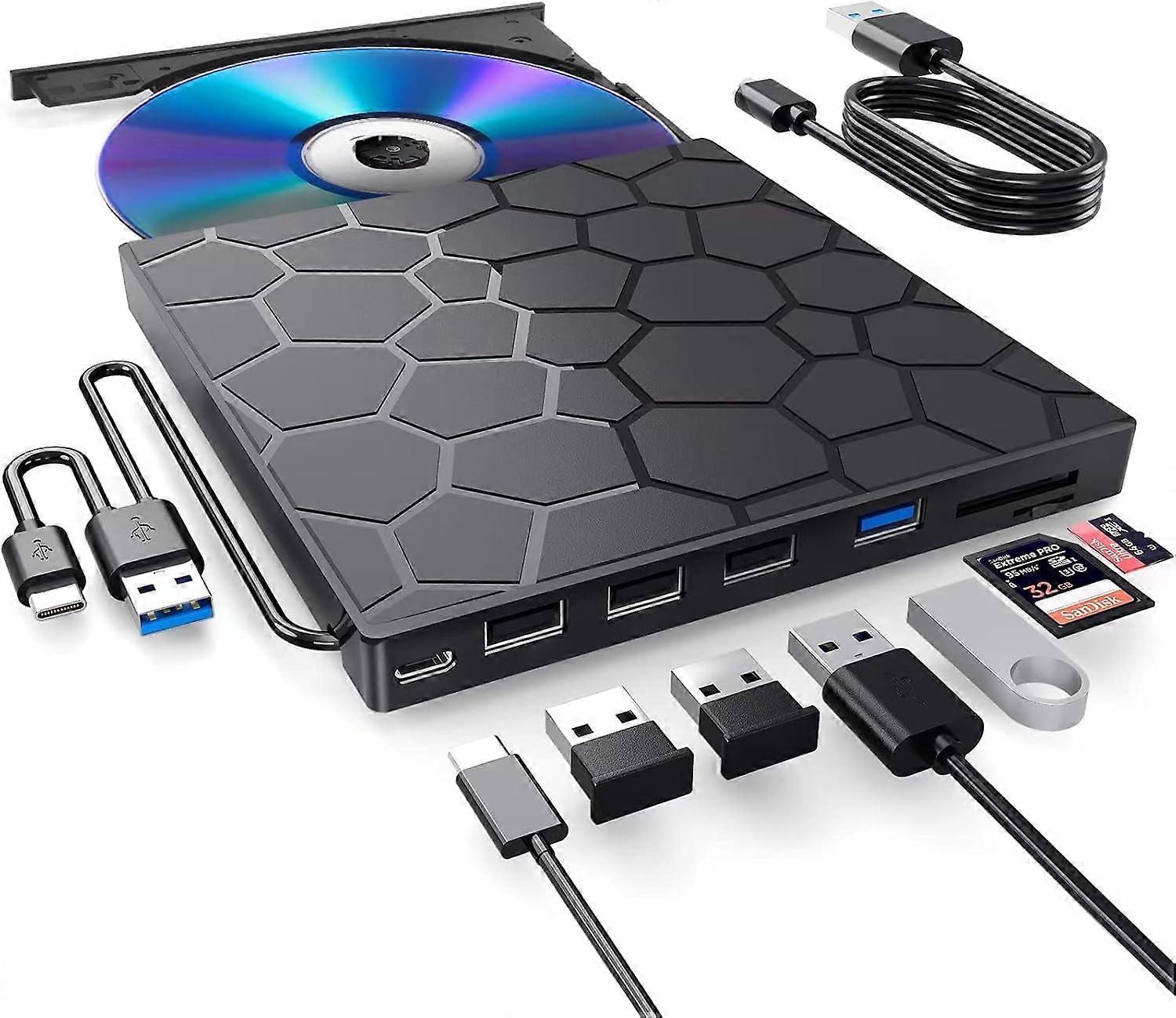External CD/DVD Optical Drive, USB 3.0, New