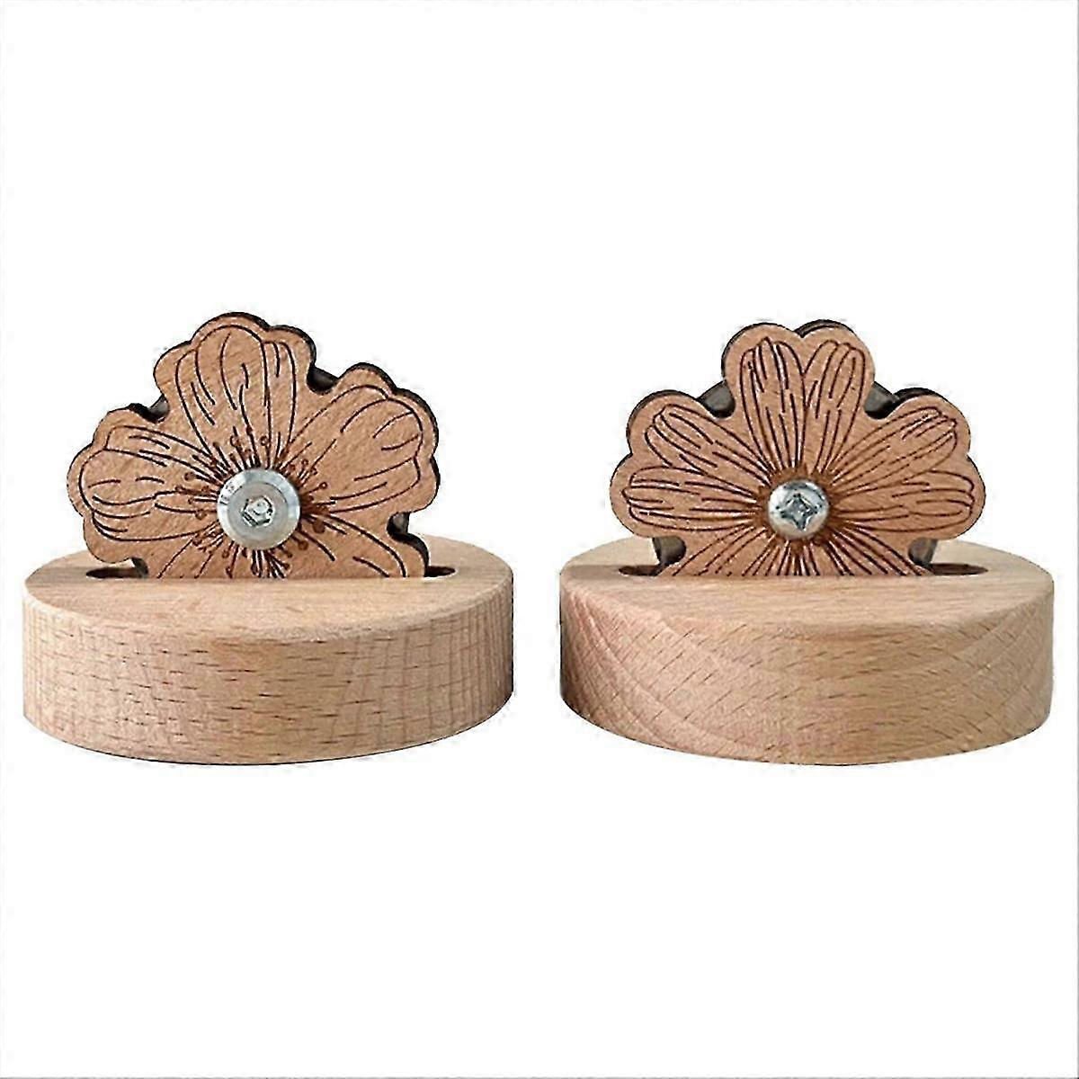 2Pcs Sewing Cutter Blade Tool with Solid Wooden Handle