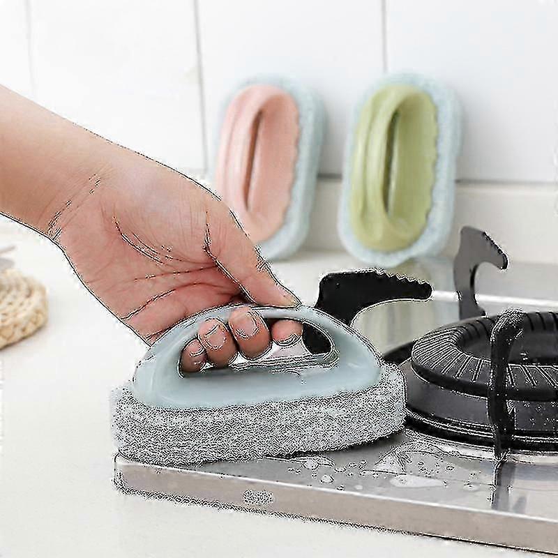 3-Pack New Handle Sponge Brushes for Effortless Cleaning