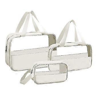 Patchwork Cosmetic Bag Translucent Makeup Storage Bag Waterproof Travel Bath Bag